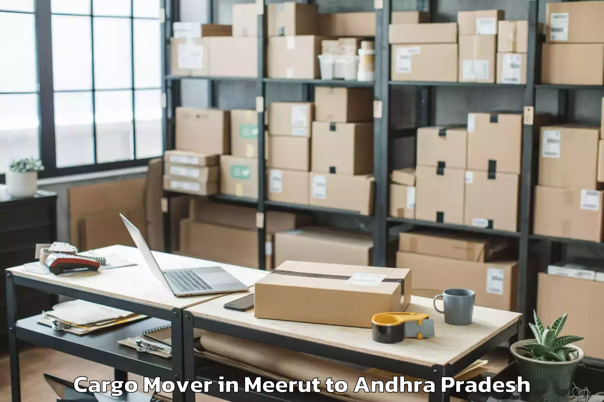 Hassle-Free Meerut to Vemulapalli Cargo Mover